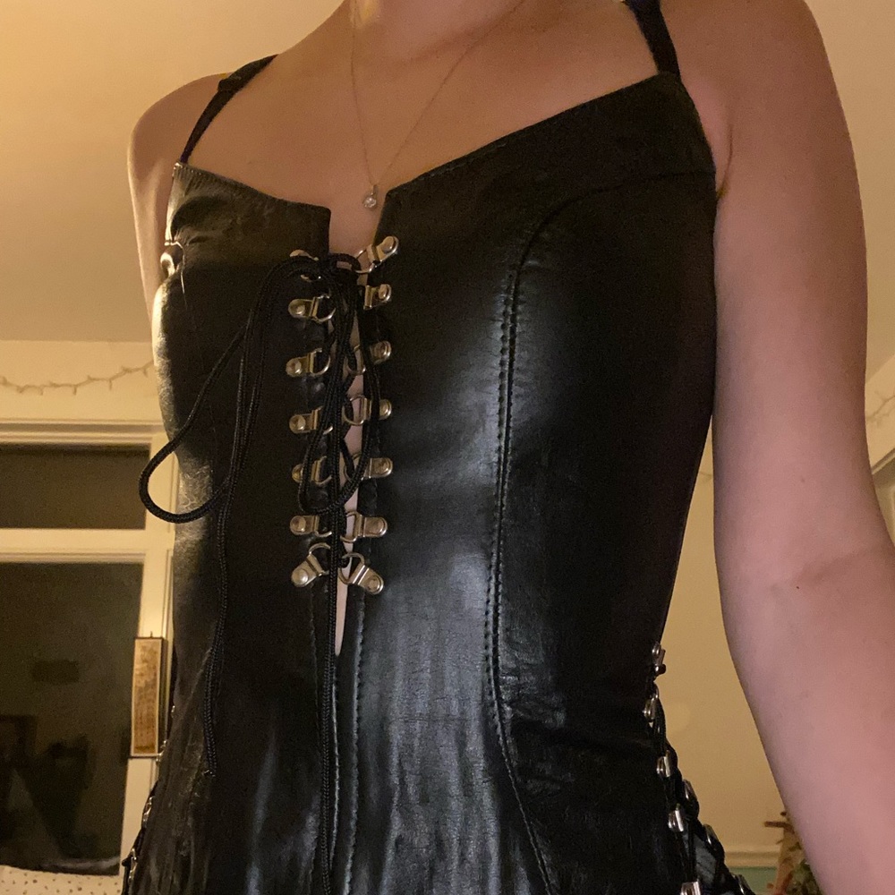 Stormy Leather Lace Up Corset Top
